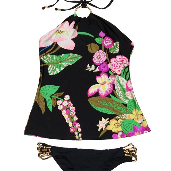 Trina Turk Other - NWT Trina Turk Moonlite Tankini Top & Riviera Solid Bikini Bottom Set 2